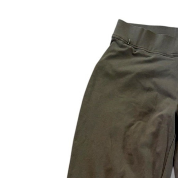 Lands' End - Olive Green Capri Pants Knit Pull On StretchCotton Spandex - Sz L - Picture 6 of 6